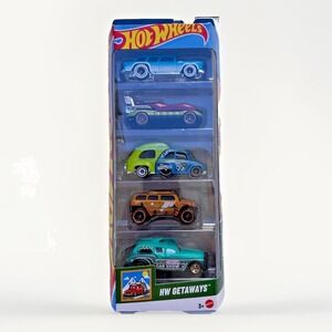 Pack of 5 JBJ77 Mattel Hot Wheels HW Getaways Hover Storm & Other Diecast Cars